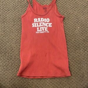 brandy melville like new red tank top radio silence